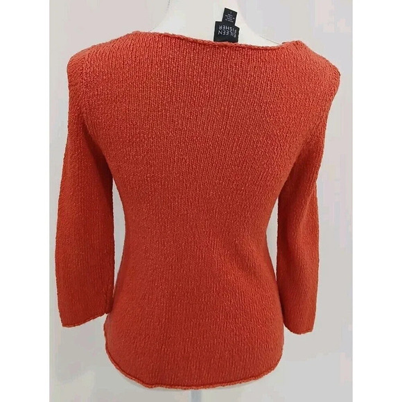 Eileen Fisher  Italian Yarn‎ Sweater Orange Size Large - Picture 3 of 9